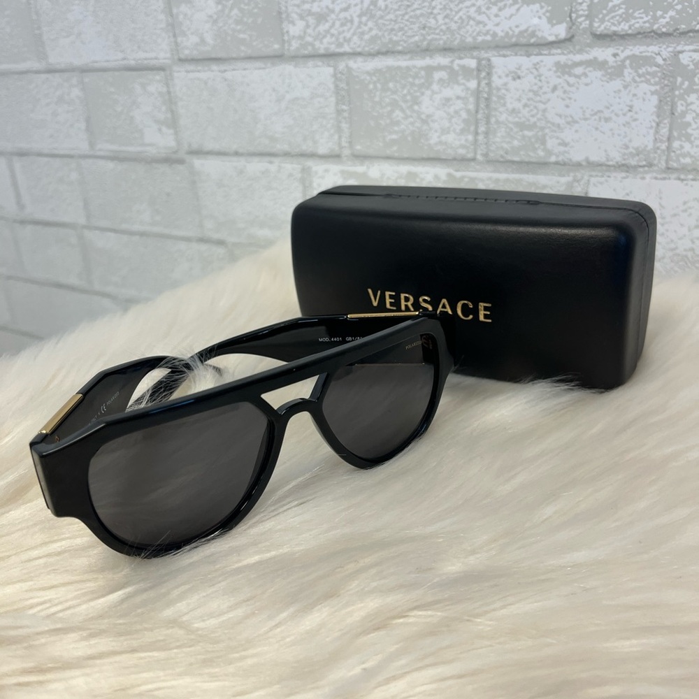 Versace Black Medusa Polarized Sunglasses GB1/81